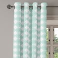 thumbnail image 1 of Ambesonne Aqua Grommet Curtain Single Panel, Line Stripes Bold and Thin, 50"x60", Seafoam White, 1 of 5