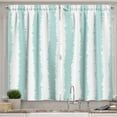 thumbnail image 1 of Ambesonne Aqua Kitchen Curtains, Sketchy Grunge Stripes, 55"x39", Seafoam White, 1 of 3