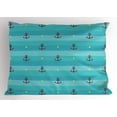 thumbnail image 1 of Ambesonne Aqua Pillow Sham, Anchor Nautical Dotted, 36" X 20", Multicolor, 1 of 2