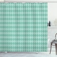 thumbnail image 1 of Ambesonne Aqua Shower Curtain, Rectangular Geometric Tile, 69"Wx70"L, Turquoise and Pale Blue, 1 of 3