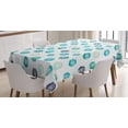 thumbnail image 1 of Ambesonne Aqua Tablecloth Rectangular Table Cover, Round Shapes Pastel Colors, 60"x84", Multicolor, 1 of 3