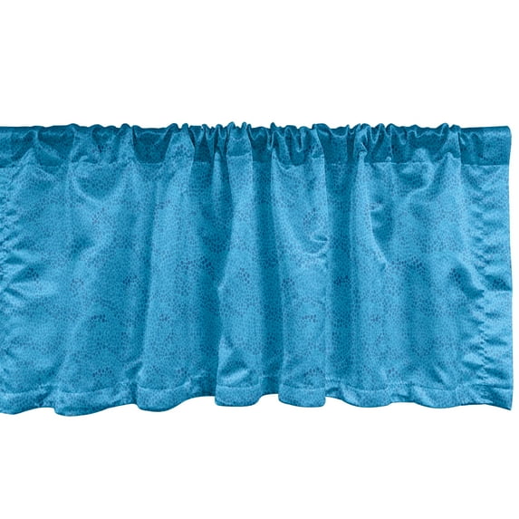 Ambesonne Aqua Valance Pack of 2, Water Looking Circular Dots, 42"X12", Azure Blue