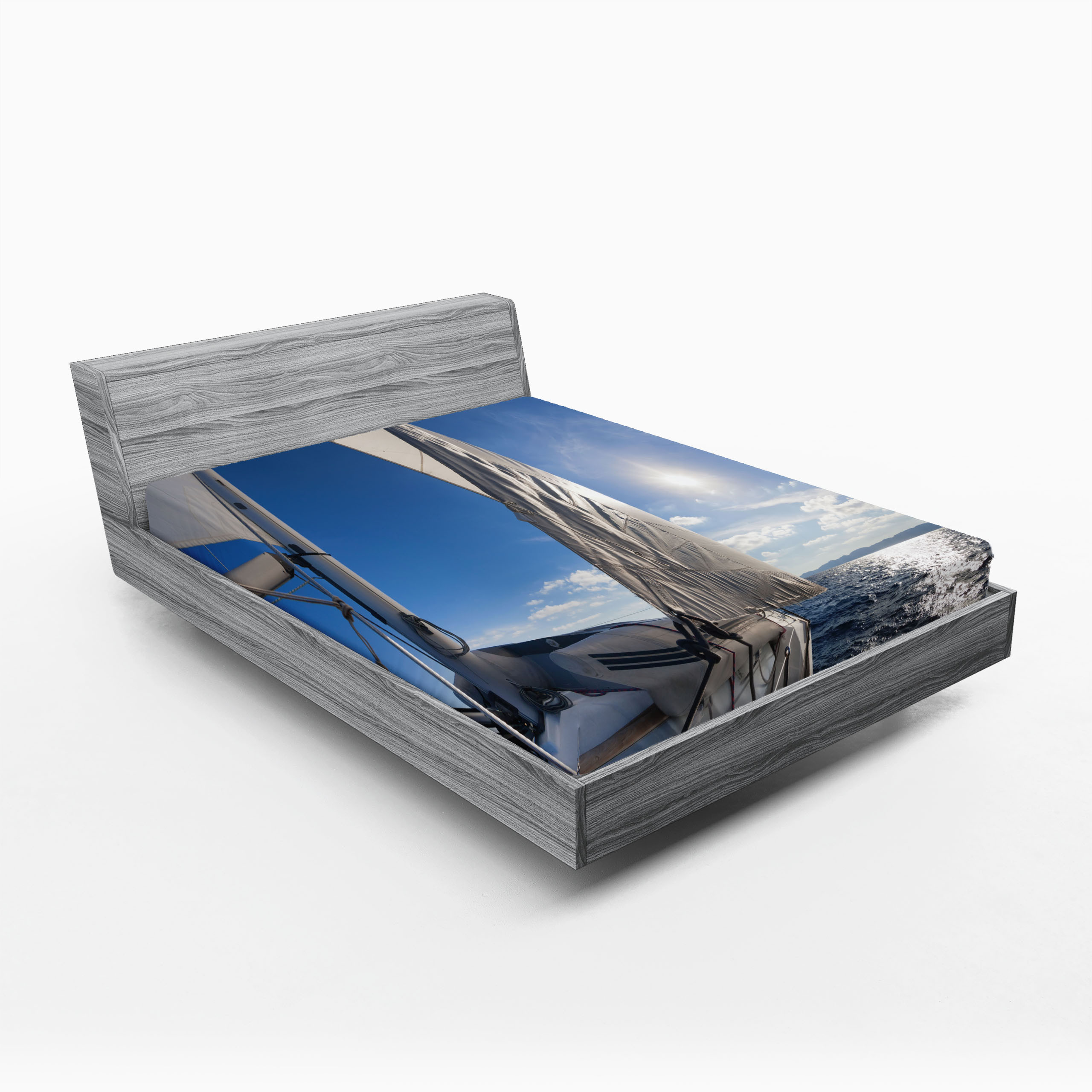 Sheet, Fitted, 60x120x15cm - GOTS - Sea Garden main image 0