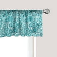 thumbnail image 1 of Ambesonne Aqua Window Valance, Mandala Round, 54" X 18", Turquoise Teal White, 1 of 3