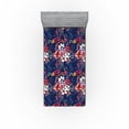thumbnail image 1 of Ambesonne Aquarelle Bloom Fitted Sheet, Modern Dreamy Bloom, Twin XL Size, Quartz Coral Multicolor, 1 of 1