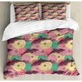 thumbnail image 1 of Ambesonne Aquatic Duvet Cover Sets, Dolphin Underwater, 2-Queen, Jade Green Dried Rose, 1 of 6