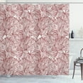 thumbnail image 1 of Ambesonne Aquatic Shower Curtain, Coral and Reefs Outlines, 69"Wx75"L, White Pale Redwood, 1 of 1