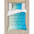 thumbnail image 1 of Ambesonne Architecture Duvet Cover Sets, Basic Monochrome Wall, 2-Twin, Azure Blue Pale Green, 1 of 4