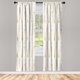 thumbnail image 1 of Ambesonne Arrow Curtains, Repeating Sticks Pattern Art, Pair of 28"x95", Mustard White, 1 of 2