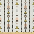 thumbnail image 1 of Ambesonne Arrow Fabric by the Yard Microfiber, Boho Retro Style, 10 Yards, Black Pink Green, 1 of 2