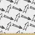 thumbnail image 1 of Ambesonne Arrow Fabric by the Yard Upholstery, Monochrome Striped, 5 Yards, Charcoal Grey and White, 1 of 4