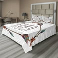 thumbnail image 1 of Ambesonne Arrow Fitted & Top Sheet Set with Shams, Bohemian Triangle and Tree, Multicolor, 1 of 4