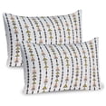 thumbnail image 1 of Ambesonne Arrow Pillow Sham 2 Pack, Boho Retro Style, 26"x20", Black Pink Green, 1 of 3