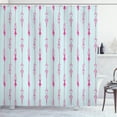 thumbnail image 1 of Ambesonne Arrow Shower Curtain, Tribal Hand Drawn Boho Art, 69"Wx84"L, Pastel Pink, 1 of 4