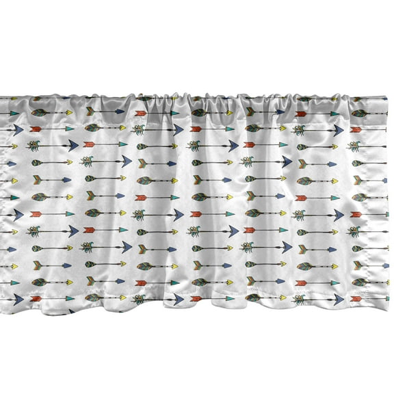Ambesonne Arrow Window Valance, Colorful Theme, 42" x 12", Multicolor