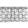 thumbnail image 1 of Ambesonne Arrow Window Valance, Monochrome Striped, 42" x 12", Charcoal Grey and White, 1 of 3