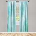 thumbnail image 1 of Ambesonne Art Abstract Curtains, Soft Dream Smoke, Pair of 28"x84", Pale Blue and Seafoam, 1 of 2