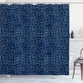 thumbnail image 1 of Ambesonne Art Blue Shower Curtain, Overlapping Square Forms, 69"Wx84"L, Indigo, 1 of 3