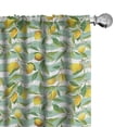 thumbnail image 1 of Ambesonne Art Curtains, Blooming Lemon Tree, Pair of 28"x95", Fern Green Seafoam, 1 of 5