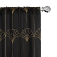 thumbnail image 1 of Ambesonne Art Deco Curtains, Black Simple Vintage Motif, Pair of 28"x63", Black and Sand Brown, 1 of 5