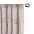 thumbnail image 1 of Ambesonne Art Deco Curtains, Blush Simple Vintage Motif, Pair of 28"x84", Blush and Sand Brown, 1 of 5