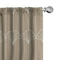 thumbnail image 1 of Ambesonne Art Deco Curtains, Pale Brown Vintage Motif, Pair of 28"x95", Pale Brown and White, 1 of 5
