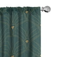 thumbnail image 1 of Ambesonne Art Deco Curtains, Teal Design Classic Scales, Pair of 28"x63", Teal and Sand Brown, 1 of 5