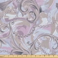 thumbnail image 1 of Ambesonne Art Deco Fabric by the Yard Upholstery, Curlicue Boho Jumble Art, 10 Yards, Warm Taupe Lilac, 1 of 1