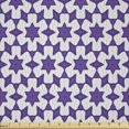 thumbnail image 1 of Ambesonne Art Deco Fabric by the Yard Microfiber, Stars and Shapes, 2 Yards, Blue Violet Dark Violet, 1 of 2