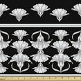 thumbnail image 1 of Ambesonne Art Deco Fabric by the Yard Upholstery, Classic Lily Petals Motif, 3 Yards, Black and White, 1 of 5