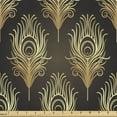 thumbnail image 1 of Ambesonne Art Deco Fabric by the Yard Upholstery, Jazz Era Inspiration, 10 Yards, Pale Orange Dark Brown, 1 of 5