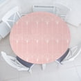 thumbnail image 1 of Ambesonne Art Deco Fitted Round Tablecloth, Rose Simple Vintage Motif, 40"- 44" Diameter, Rose White, 1 of 1
