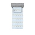 thumbnail image 1 of Ambesonne Art Deco Fitted Sheet & Pillow Sham Set, Blue Simple Vintage Motif, Twin, Pale Blue and Sand Brown, 1 of 2