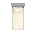 thumbnail image 1 of Ambesonne Art Deco Fitted Sheet & Pillow Sham Set, Eggshell Classic Scales, Twin, Eggshell and Sand Brown, 1 of 2