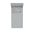 thumbnail image 1 of Ambesonne Art Deco Fitted Sheet & Pillow Sham Set, Grey White Classic Scales, Twinxl, Grey and White, 1 of 2