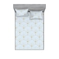 thumbnail image 1 of Ambesonne Art Deco Fitted Sheet & Pillow Sham Set, Pale Blue Classic Scales, Full, Pale Blue Sand Brown, 1 of 2