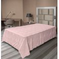 thumbnail image 1 of Ambesonne Art Deco Flat Bedding Sheet Soft Top Sheet, Rose Vintage Line Shells, Twin, Rose and White, 1 of 1