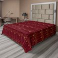 thumbnail image 1 of Ambesonne Art Deco Flat Bedding Sheet Soft Top Sheet, Burgundy Vintage Motif, Full, Burgundy and Sand Brown, 1 of 1