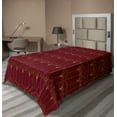 thumbnail image 1 of Ambesonne Art Deco Flat Bedding Sheet Soft Top Sheet, Burgundy Vintage Motif, Twin XL, Burgundy and Sand Brown, 1 of 1