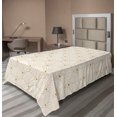 thumbnail image 1 of Ambesonne Art Deco Flat Bedding Sheet Soft Top Sheet, Eggshell Classic Scales, Twin, Eggshell and Sand Brown, 1 of 1