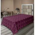 thumbnail image 1 of Ambesonne Art Deco Flat Bedding Sheet Soft Top Sheet, Plum Vintage Line Shells, Twin XL, Plum and Sand Brown, 1 of 1
