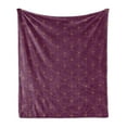 thumbnail image 1 of Ambesonne Art Deco Fleece Throw Blanket Plum Tone Classic Scales 50"x70" Plum and Sand Brown, 1 of 5