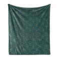 thumbnail image 1 of Ambesonne Art Deco Fleece Throw Blanket Teal Design Classic Scales 50"x60" Teal and Sand Brown, 1 of 5