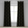 thumbnail image 1 of Ambesonne Art Deco Grommet Curtain, Black Classic Scales Art, 50"x96", Black and Sand Brown, 1 of 5