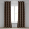 thumbnail image 1 of Ambesonne Art Deco Grommet Curtain, Dark Brown Vintage Shells, 50"x84", Dark Brown Sand Brown, 1 of 5