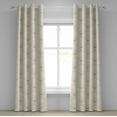 thumbnail image 1 of Ambesonne Art Deco Grommet Curtain, Eggshell Classic Scales, 50"x108", Eggshell and Sand Brown, 1 of 5