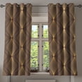 thumbnail image 1 of Ambesonne Art Deco Grommet Curtain, Minimalist Square Print, 50"x63", Apricot and Chocolate, 1 of 5