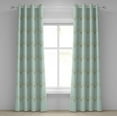 thumbnail image 1 of Ambesonne Art Deco Grommet Curtain, Mint Simple Vintage Motif, 50"x96", Mint Green and Sand Brown, 1 of 5