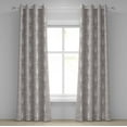 thumbnail image 1 of Ambesonne Art Deco Grommet Curtain, Warm Taupe Semi Circles, 50"x120", Warm Taupe and White, 1 of 5