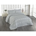 thumbnail image 1 of Ambesonne Art Deco Quilted Bedspread Set 3 Pcs, Grey Simple Vintage Motif, Queen, Grey and White, 1 of 4